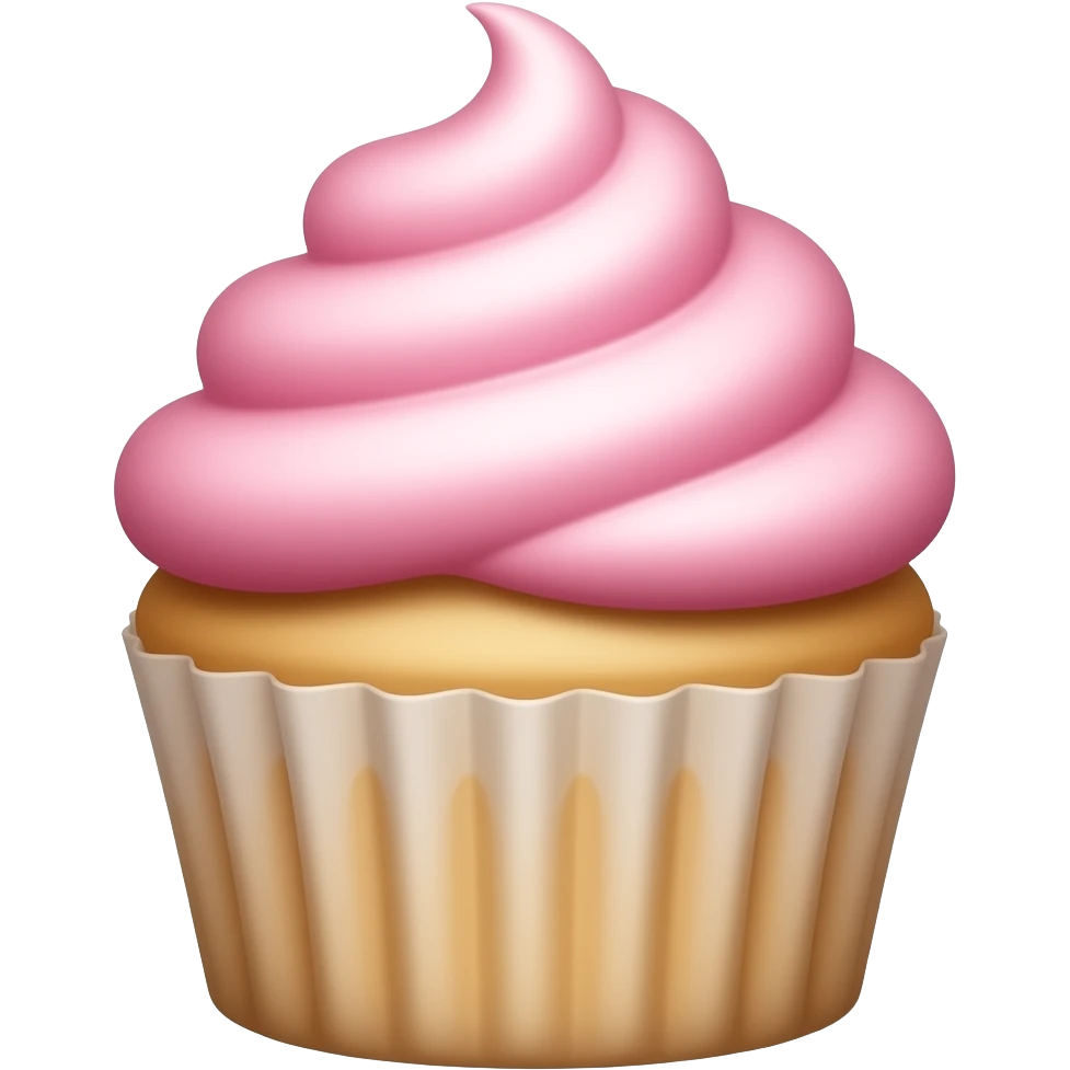 Cupcake with pink icing emoji