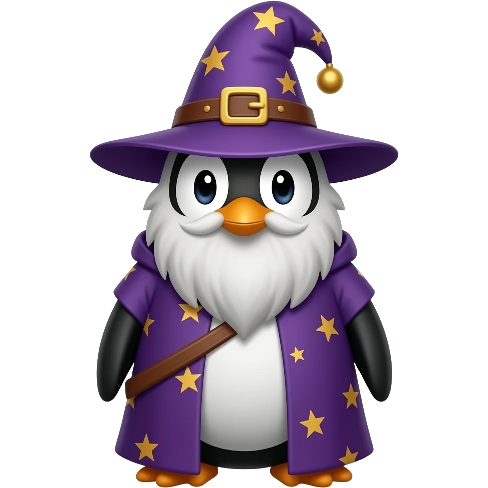Penguin Wizard emoji