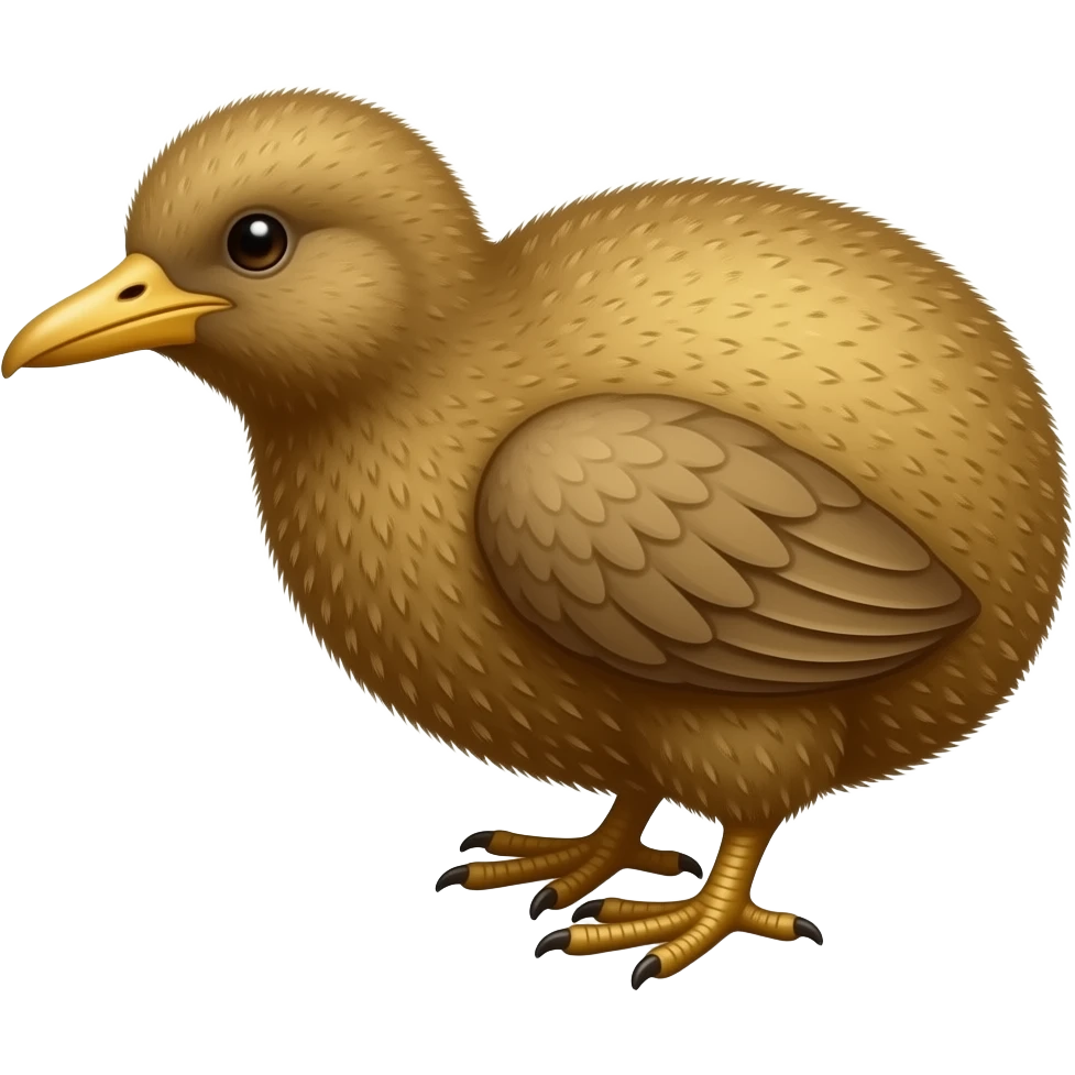 Kiwi bird (brown fliteless bird new Zealand emoji