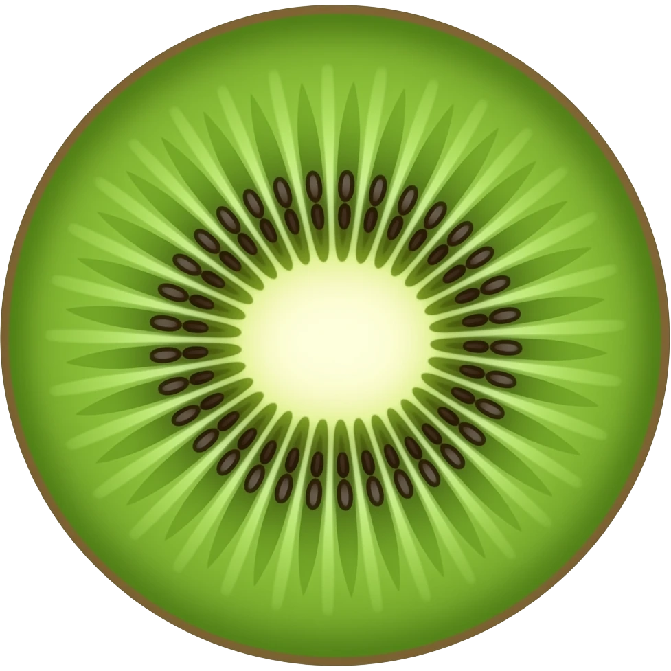 Sliced ​​kiwi emoji