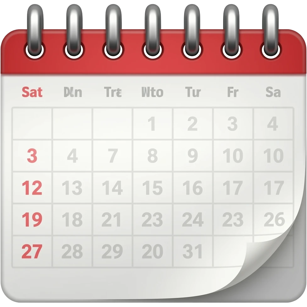 empty calendar emoji