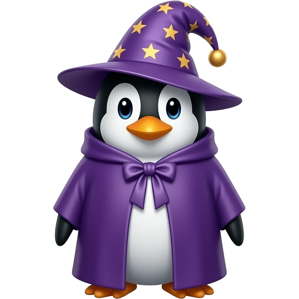 Penguin Wizard emoji