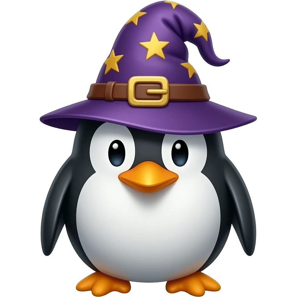 Penguin Wizard emoji