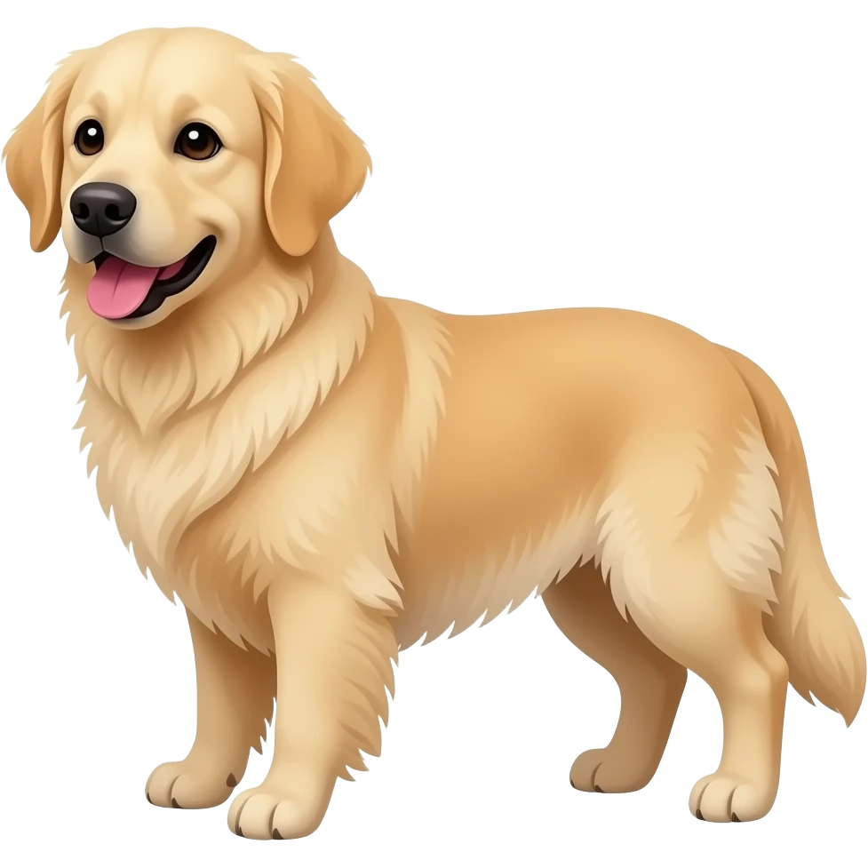 white english cream golden retriever emoji