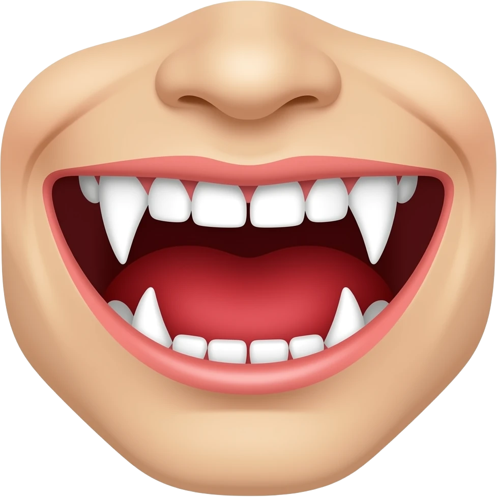 vampire teeth emoji