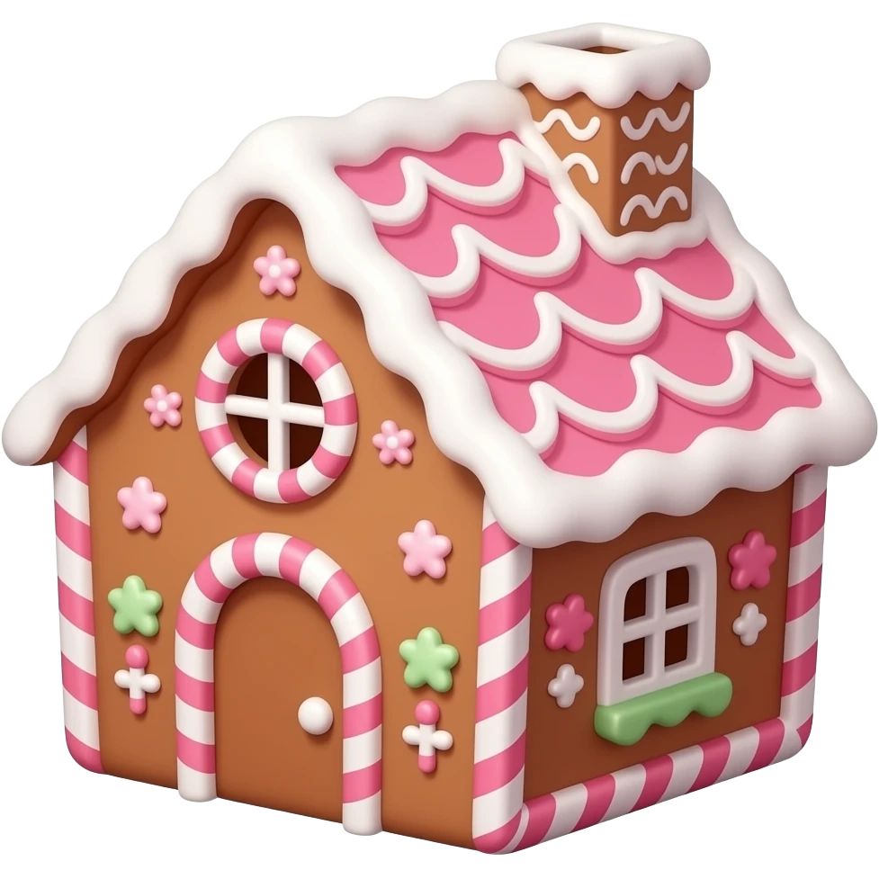 pink Gingerbread House emoji