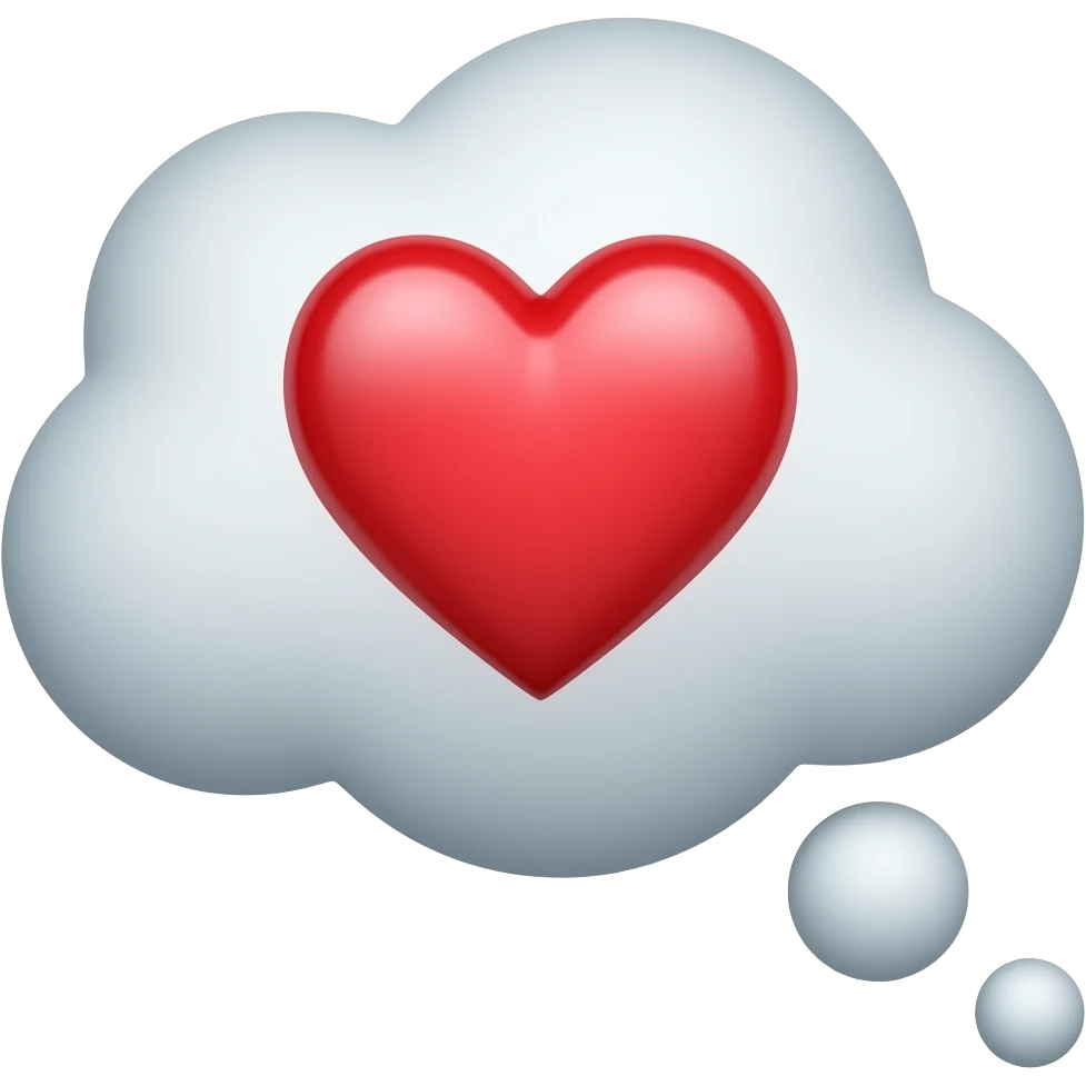 облачно 💭 с сердцем qyut emoji