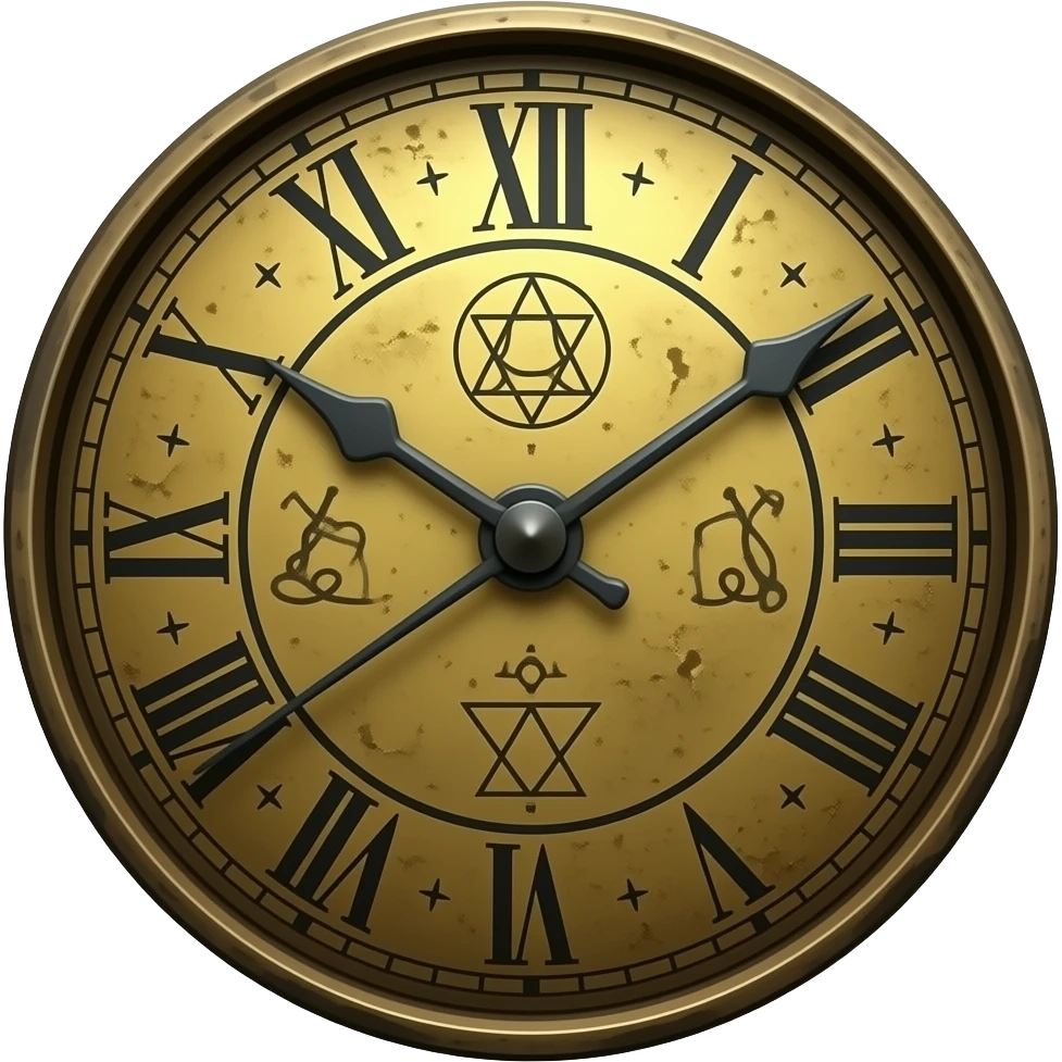 a cursed clock emoji