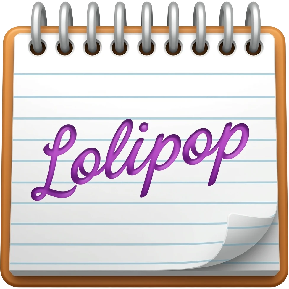 Do a notebook where it's written Lolipop emoji