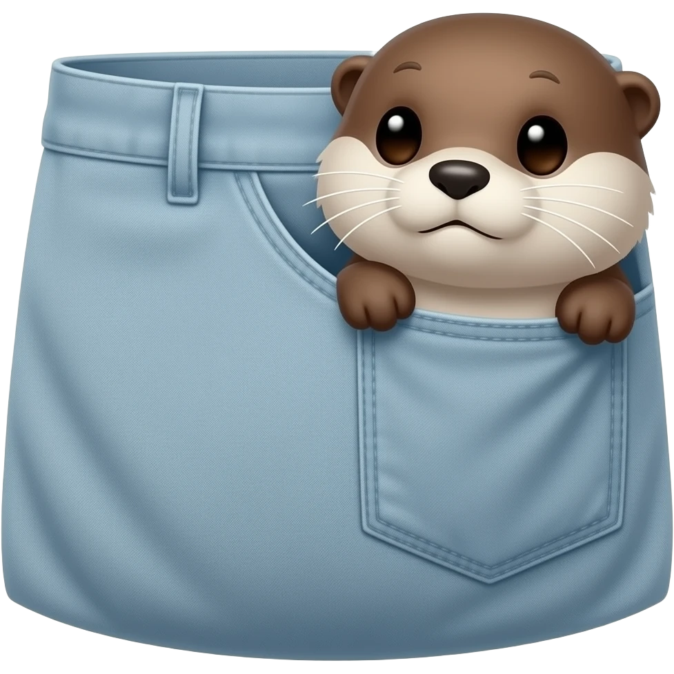 an otter sticking his head out of a pocket emoji