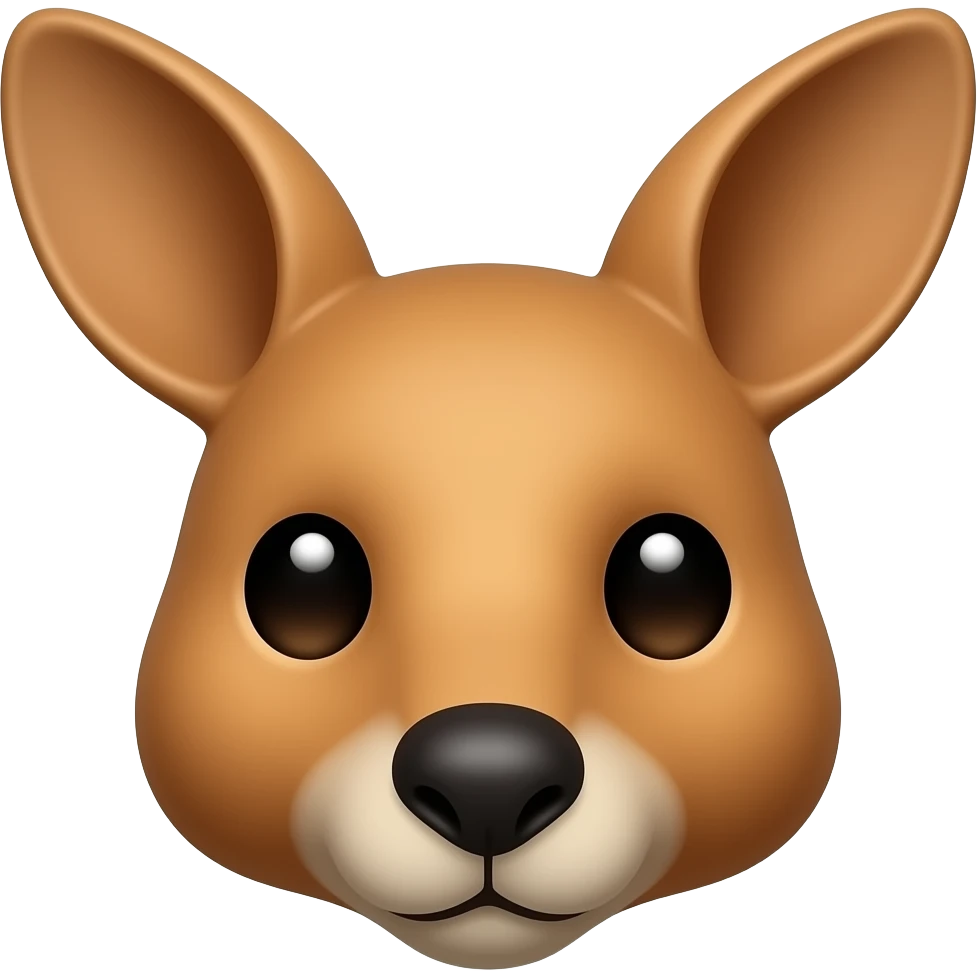 a kangaroo face emoji