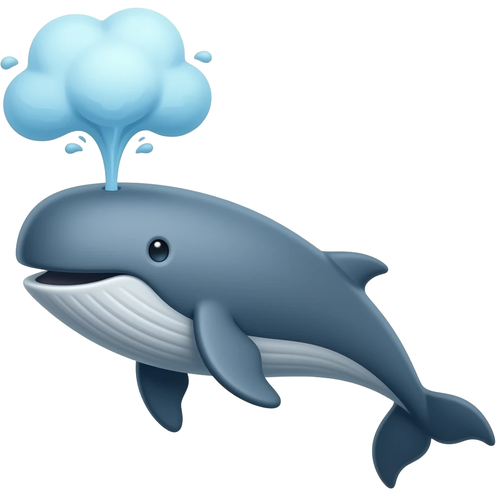 Spouting water Whale emoji