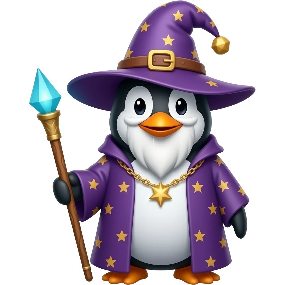 Penguin Wizard emoji