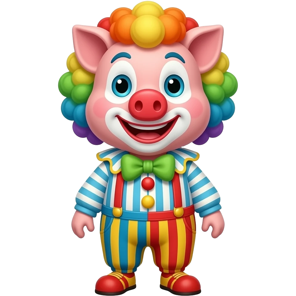 pig clown emoji