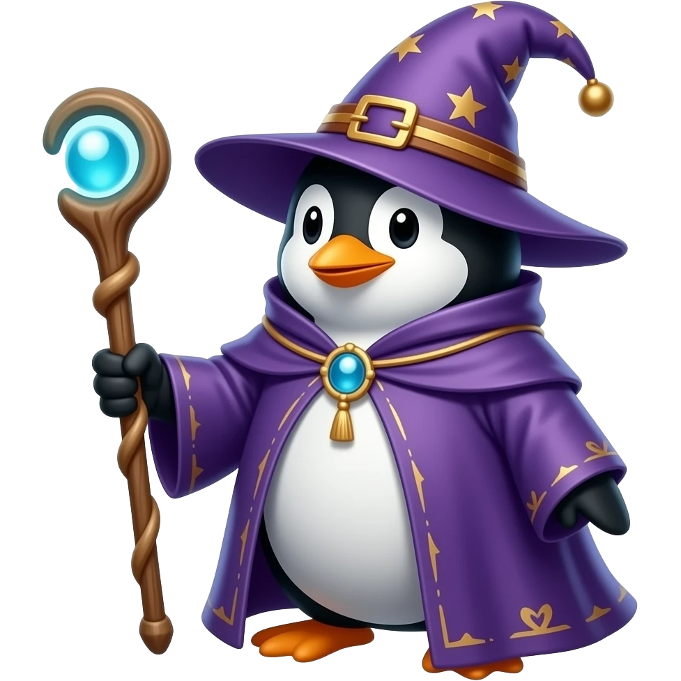 Penguin Wizard emoji