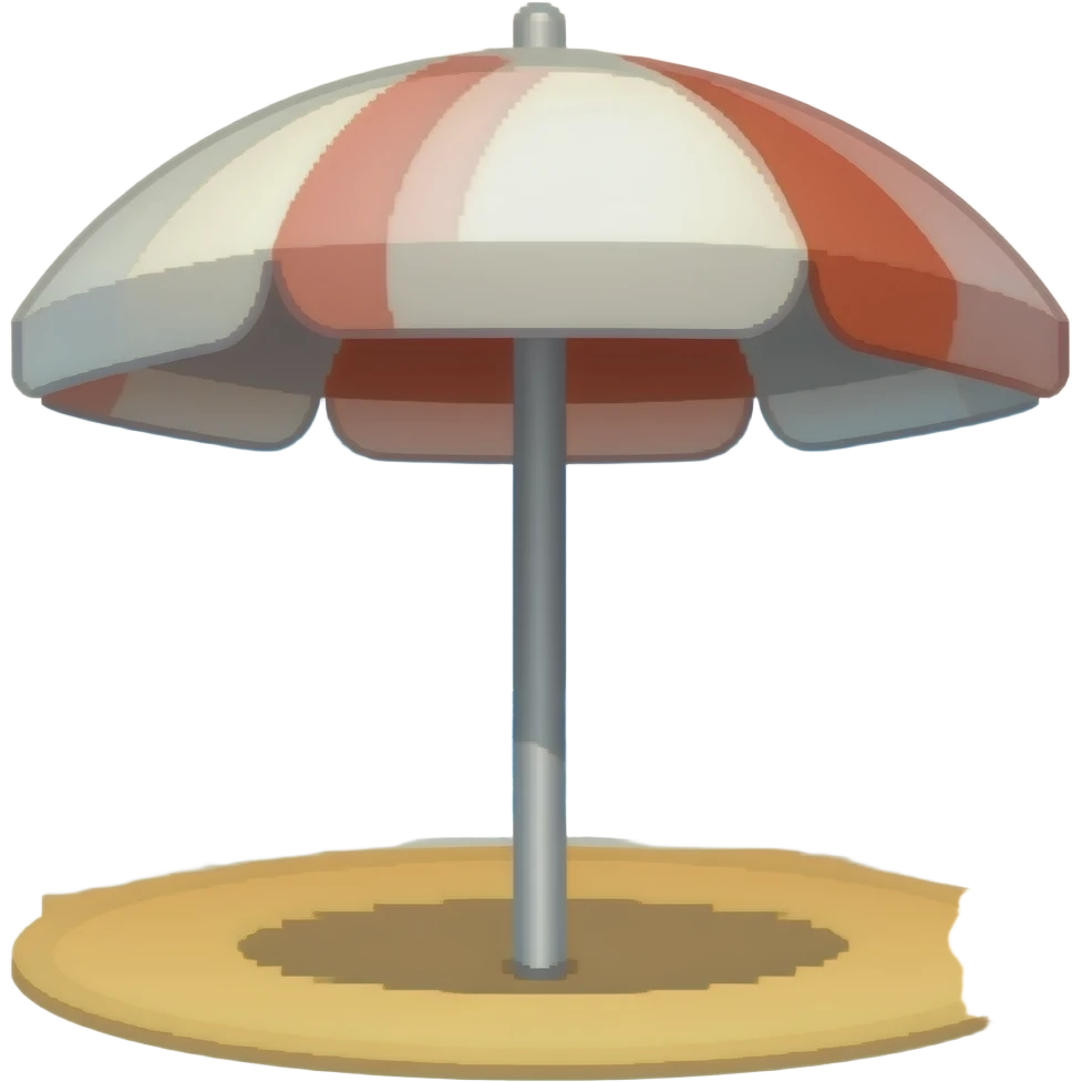 pixeled beach parasol emoji