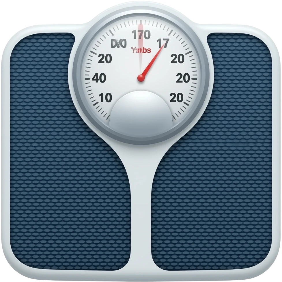 scale showing 175lbs emoji