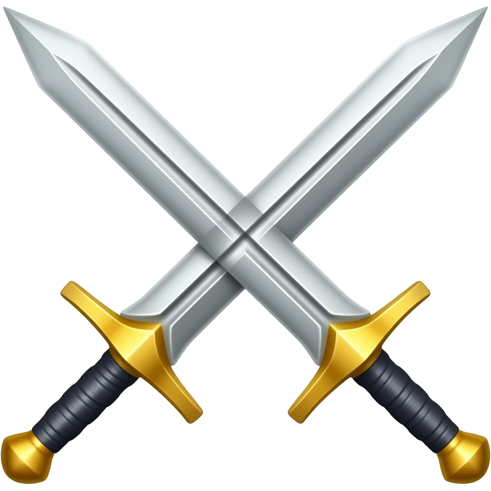 Sword should have two tips like two point sharp emoji