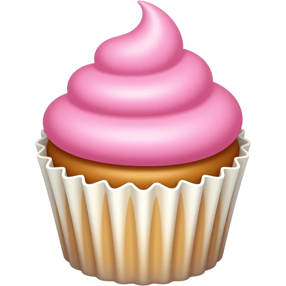 Cupcake with pink icing emoji