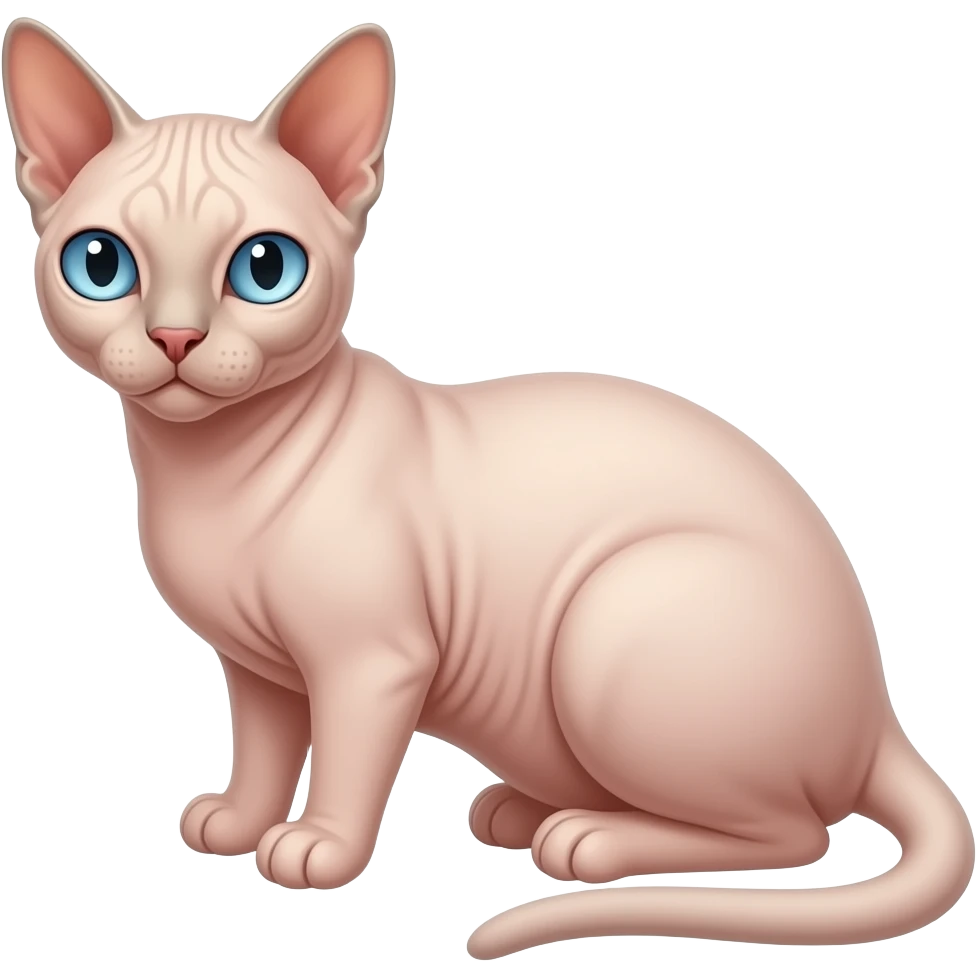 Bald cat emoji