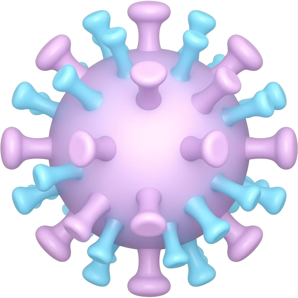 VIRUS PASTEL PINK AND BABY BLUE COLOR emoji