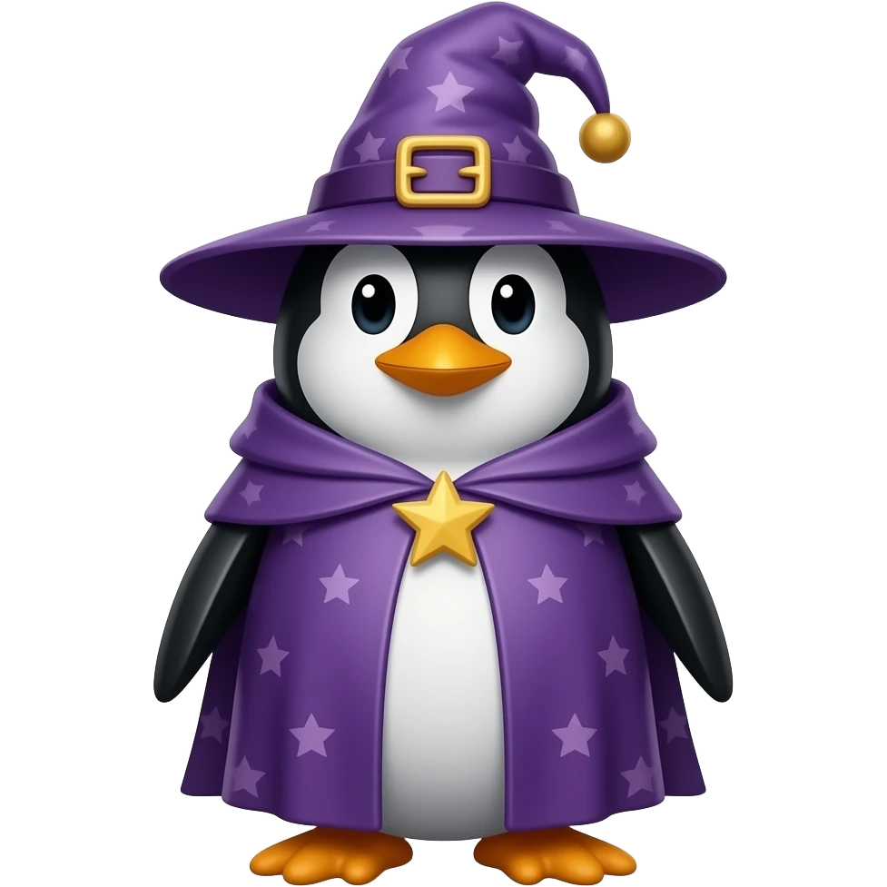 Penguin Wizard emoji