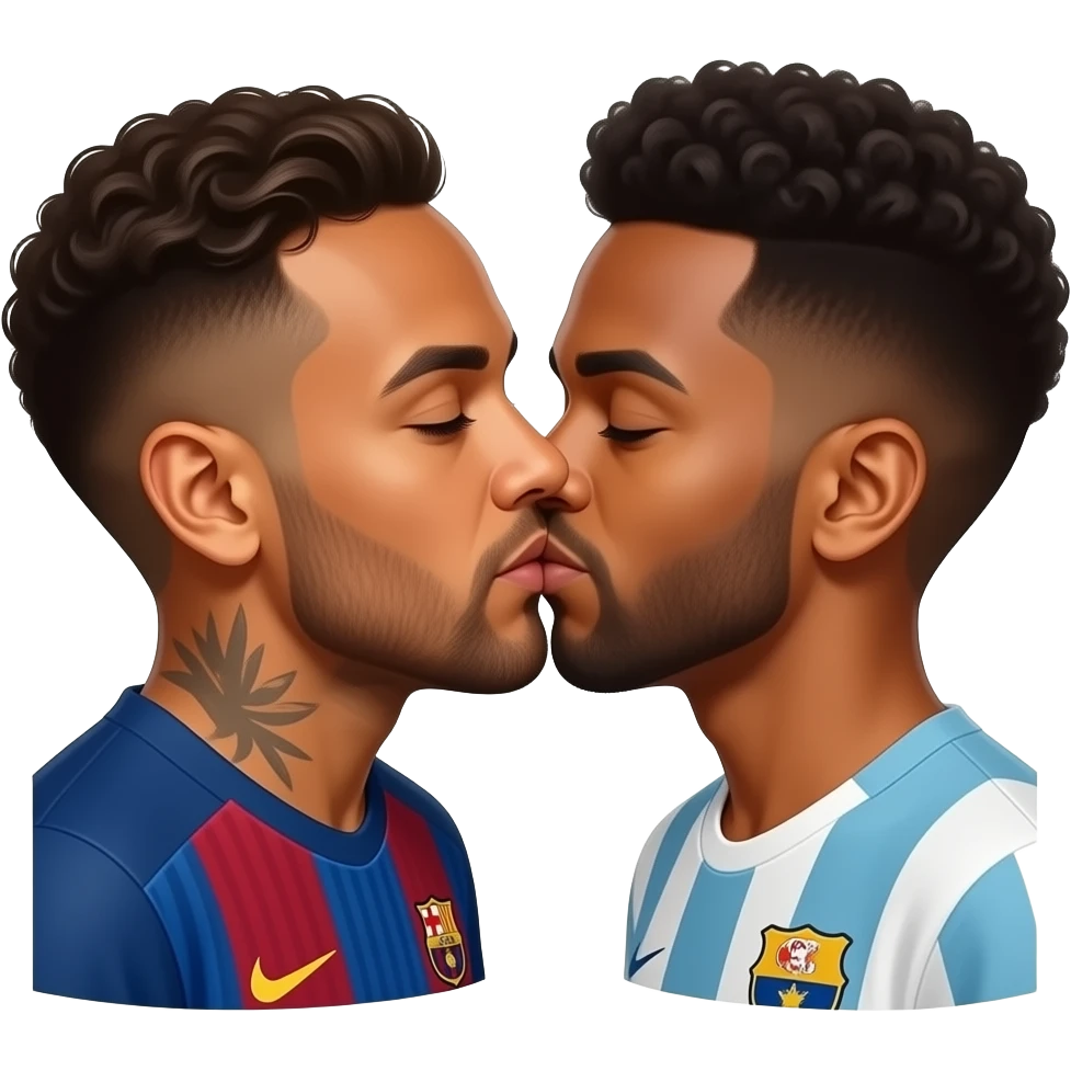 Neymar beijando a pablo vittar emoji
