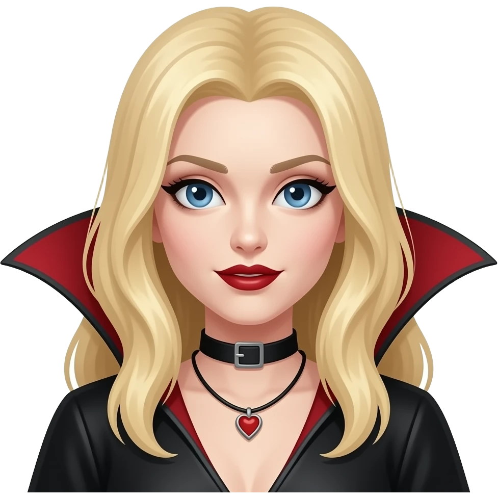 female vampire, blonde emoji