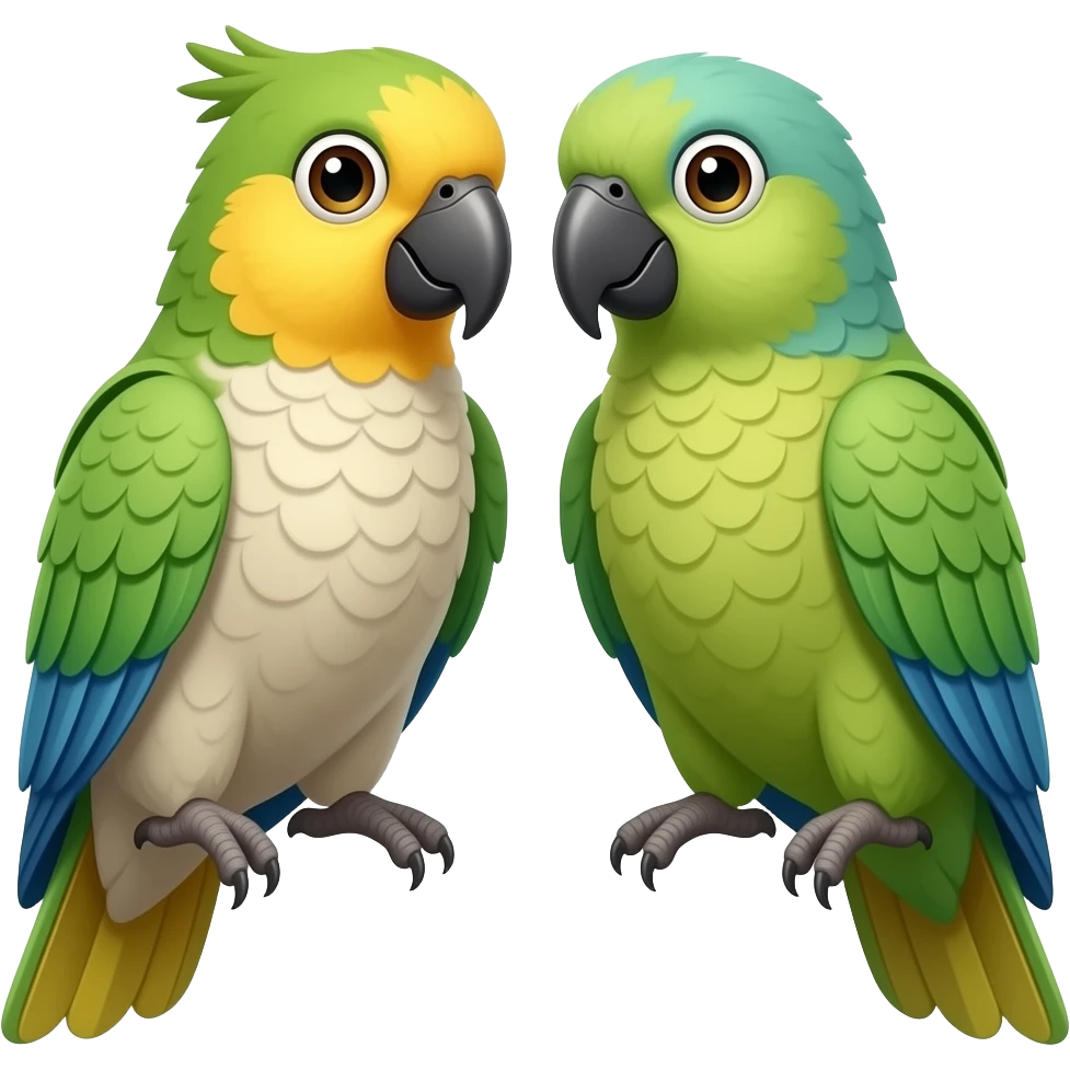 parrot and parrot emoji