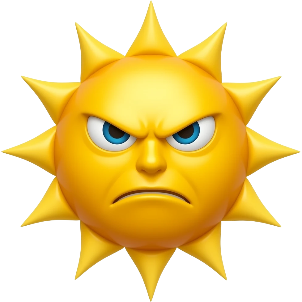 je veux des emoji soleil qui est en collere emoji