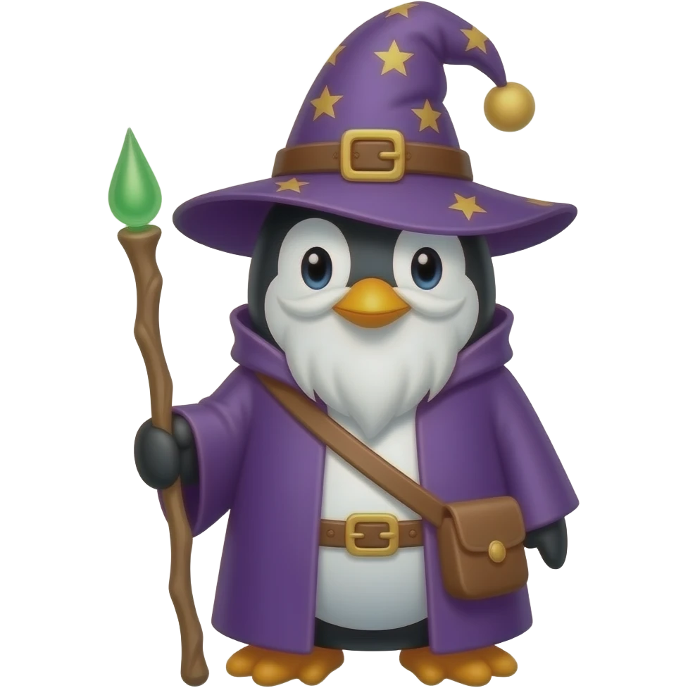 Penguin Wizard emoji
