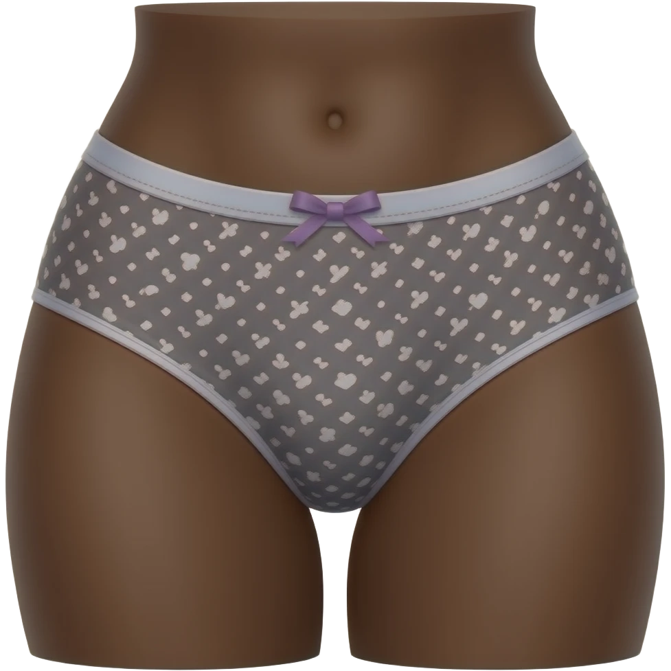 Panty dark skin emoji