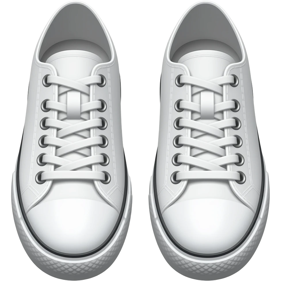 White sneakers front emoji