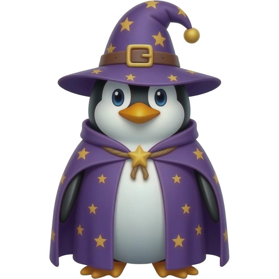 Penguin Wizard emoji