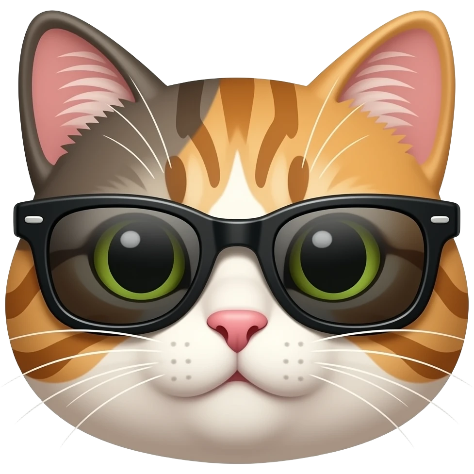 Cat wearing sunglasses emoji