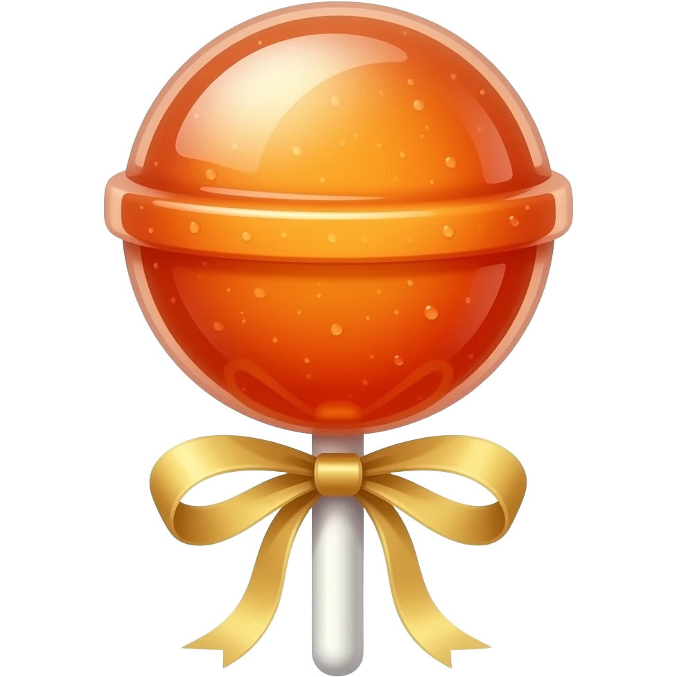 Orange lollipop emoji