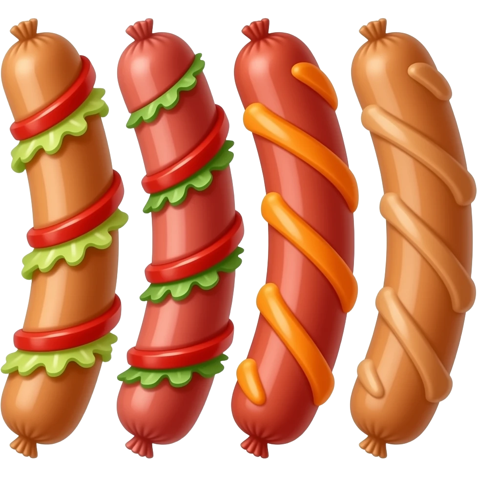 4 salchichas con verdura emoji