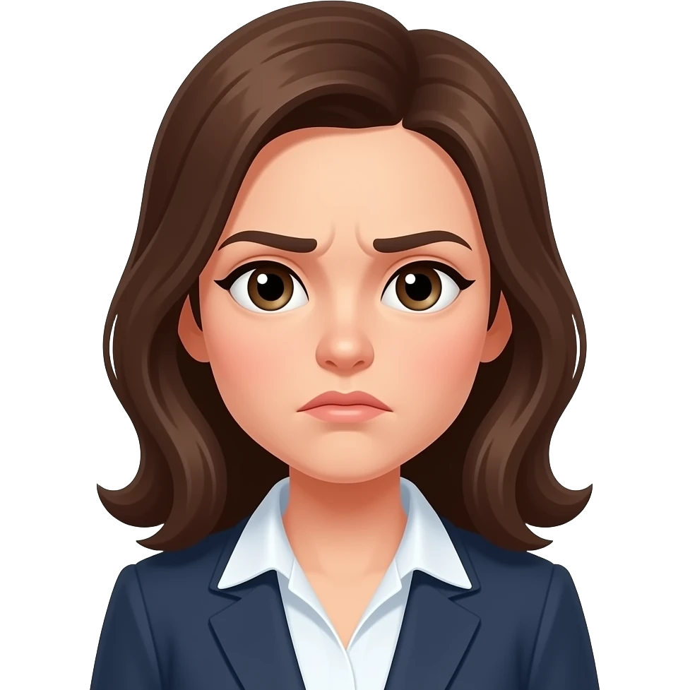 woman serious doubt emoji