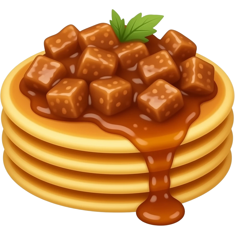 potato pancake with goulash emoji