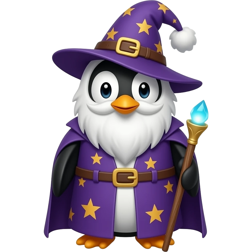 Penguin Wizard emoji