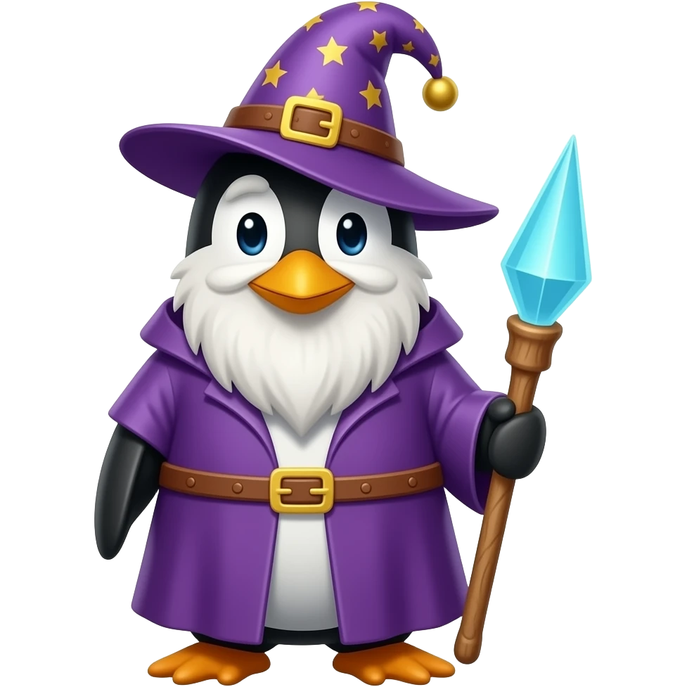 Penguin Wizard emoji