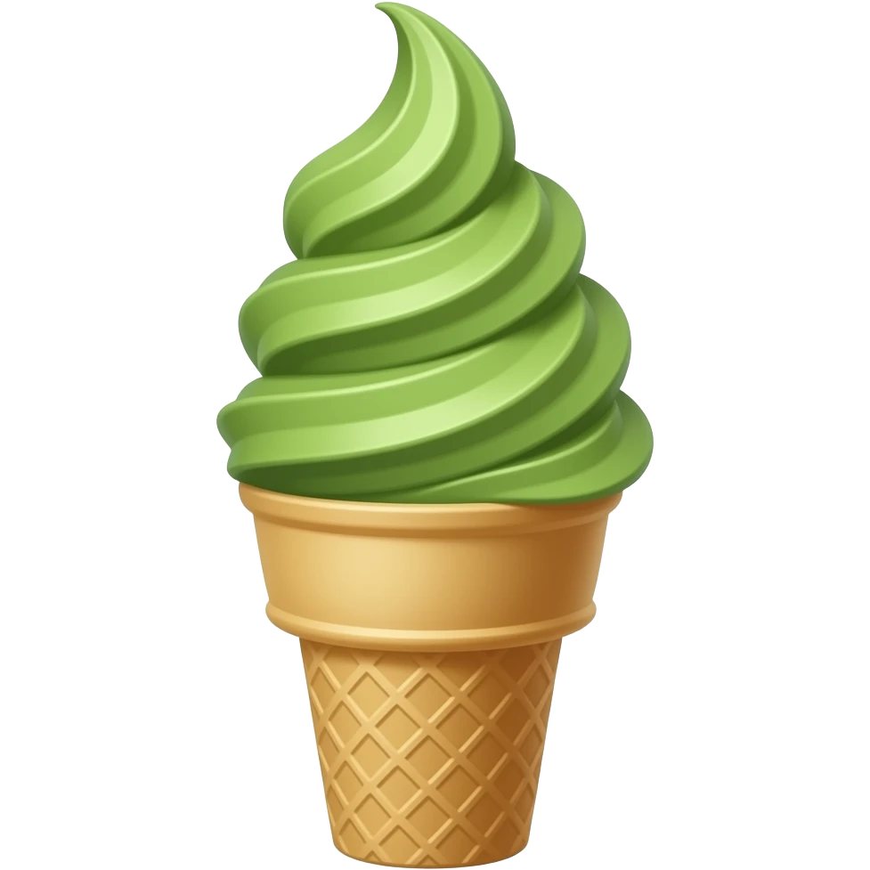 matcha soft serve cone emoji