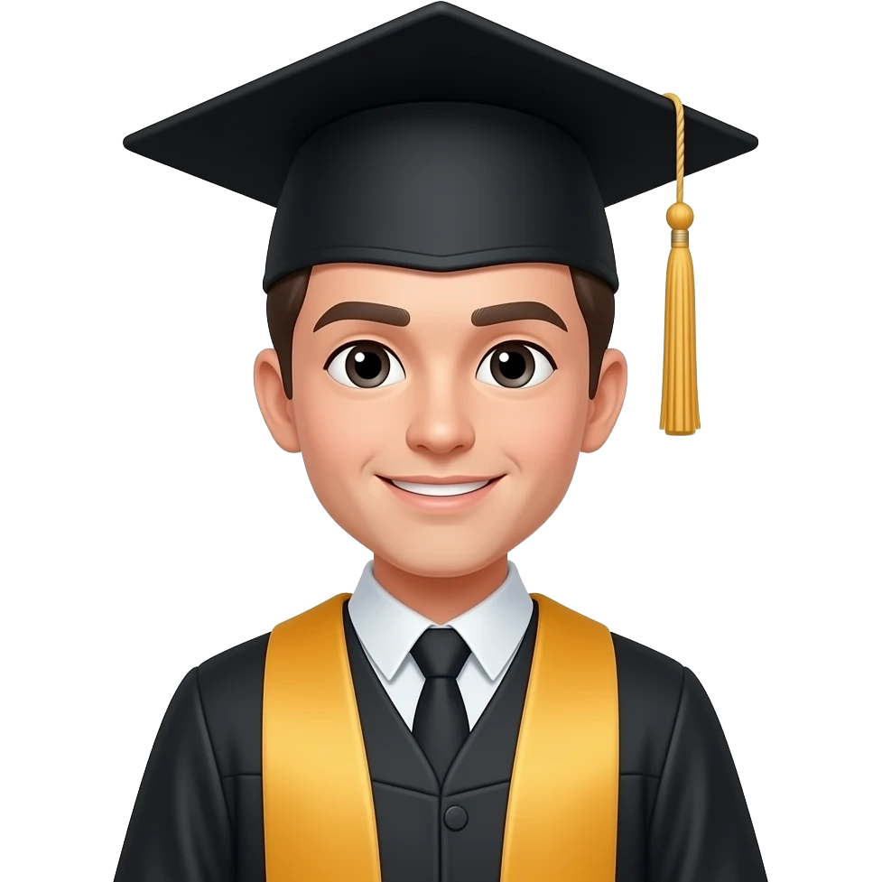 draduation cap and form emoji
