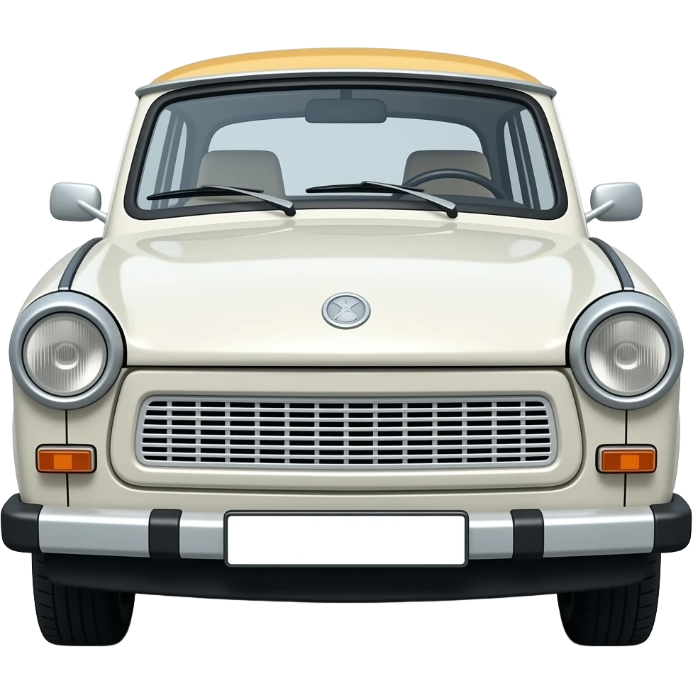 Hyper realistic Trabant east-german car emoji | AI Emoji Generator