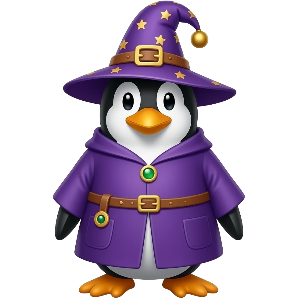 Penguin Wizard emoji