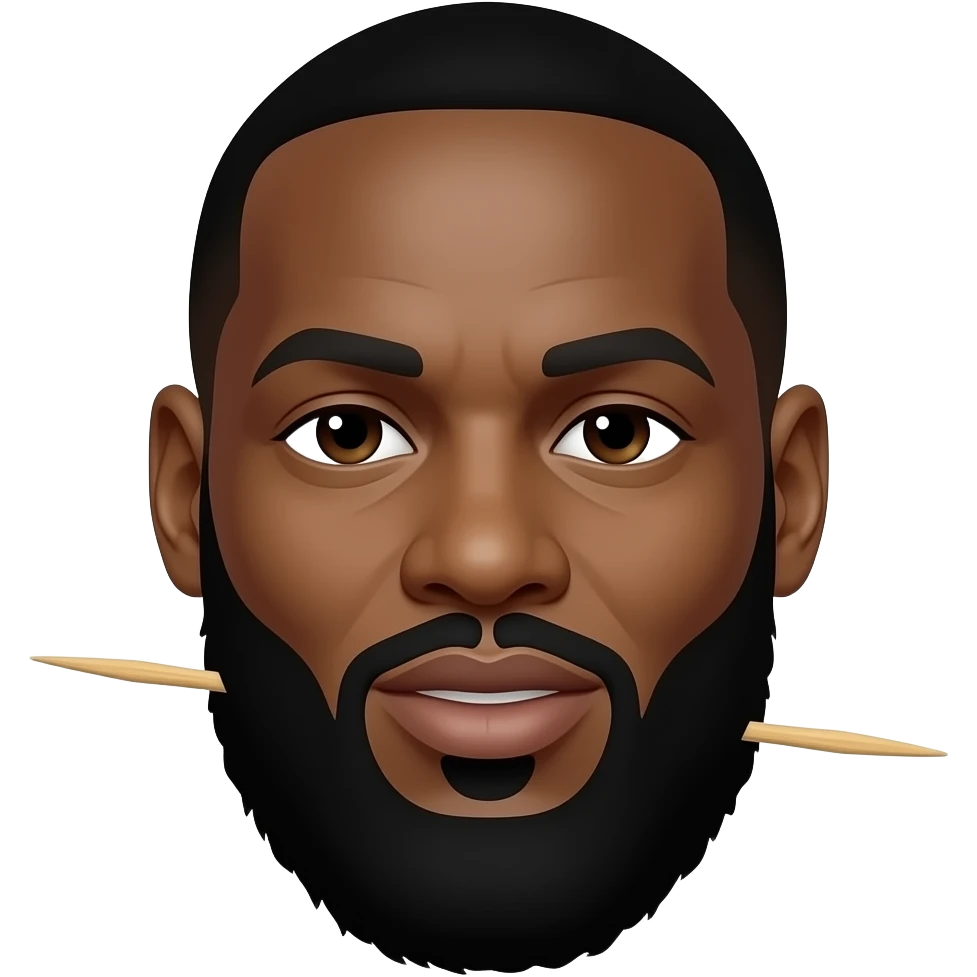 Skewered James Harden emoji