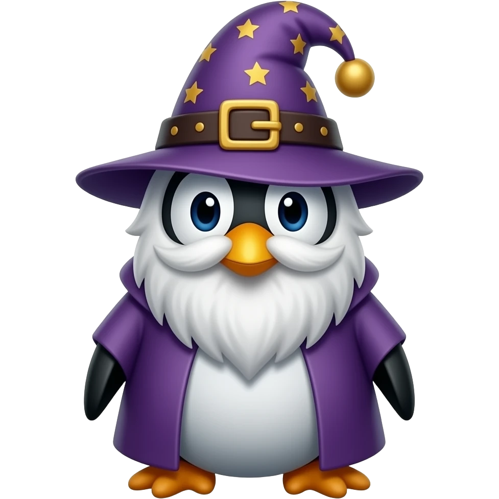 Penguin Wizard emoji