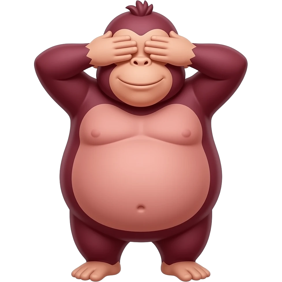 🙈 this emoji maroon color fatty monkey same to same like this emoji