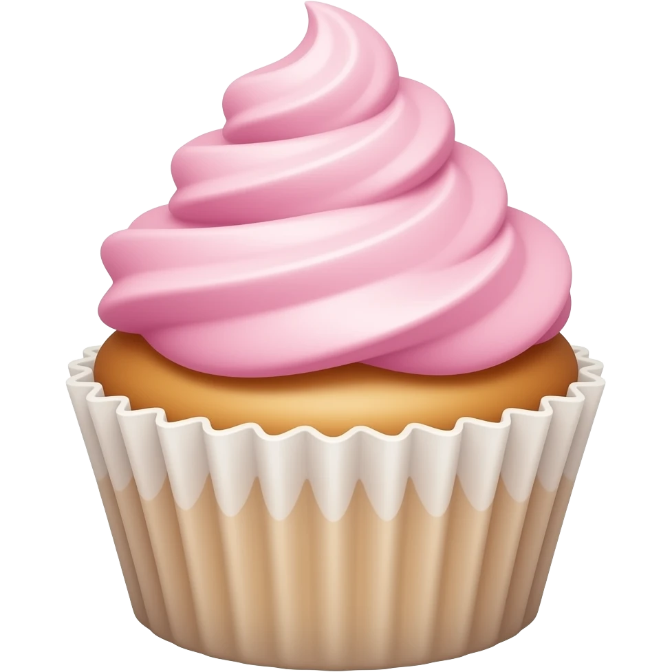 Cupcake with pink icing emoji