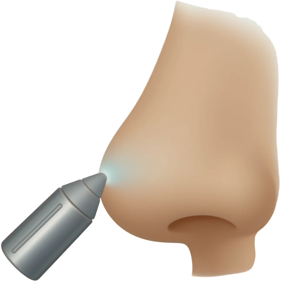flashlight entering nostril emoji
